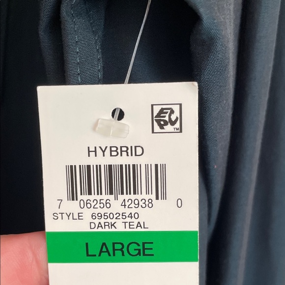 Men's INC Long Sleeve Snap-Up Shirt in Dark Teal. Sz L - Picture 2 of 6